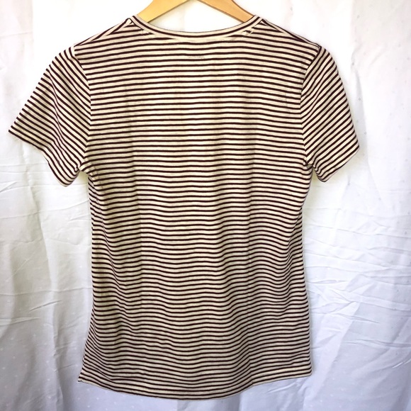 NWT Madewell Whisper V Neck Striped Tee - Picture 5 of 7